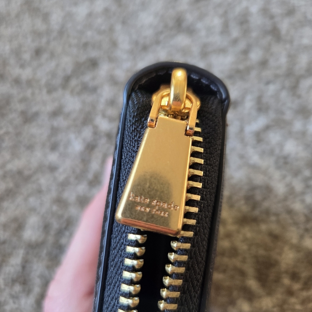 Kate Spade Black Wallet with Gold Accents - Picture 5 of 5
